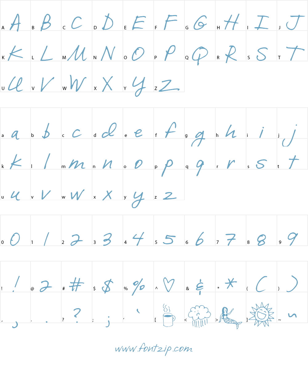 DJB I Love Me Some Brook Font Character